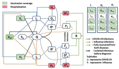 Mitigating <mark class="highlighted">co-circulation</mark> of seasonal influenza and COVID-19 pandemic in the presence of vaccination: A mathematical modeling approach